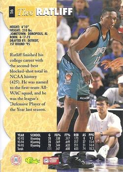 1995 Classic Five Sport - Silver Die Cuts #16 Theo Ratliff Back