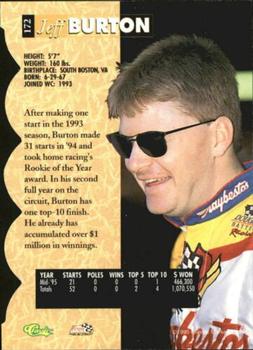 1995 Classic Five Sport - Silver Die Cuts #172 Jeff Burton Back