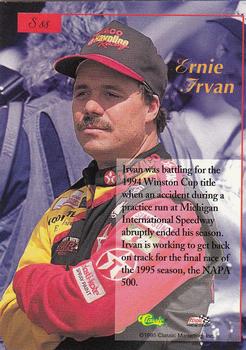 1995-96 Classic Five Sport Signings #S88 Ernie Irvan Back