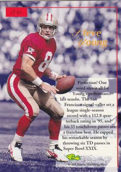 1995-96 Classic Five Sport Signings #S91 Steve Young Back