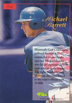 1995-96 Classic Five Sport Signings #S67 Michael Barrett Back
