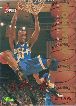 1995-96 Classic Five Sport Signings - Red Signature #S8 Ed O'Bannon Front