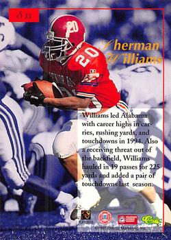 1995-96 Classic Five Sport Signings - Red Signature #S53 Sherman Williams Back
