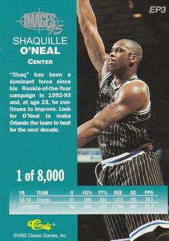 1995 Classic Images Four Sport - EP #EP3 Shaquille O'Neal Back