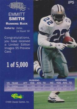 1994-95 Classic Assets - Images Four Sport Previews #IP5 Emmitt Smith Back