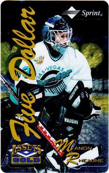 1995 Classic Assets Gold - Phone Cards $5 Microlined #3 Manon Rheaume Front