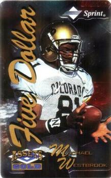 1995 Classic Assets Gold - Phone Cards $5 Microlined #8 Michael Westbrook Front