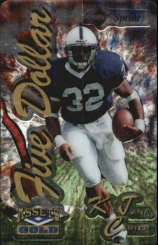 1995 Classic Assets Gold - Phone Cards $5 Microlined #11 Ki-Jana Carter Front