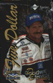 1995 Classic Assets Gold - Phone Cards $5 Microlined #12 Dale Earnhardt Front