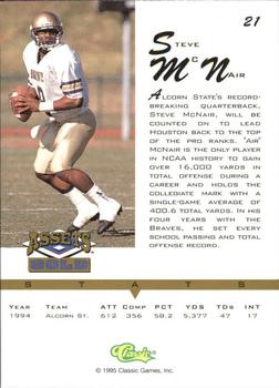 1995 Classic Assets Gold - Printer's Proofs #21 Steve McNair Back