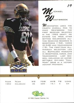 1995 Classic Assets Gold - Silver Signatures #19 Michael Westbrook Back