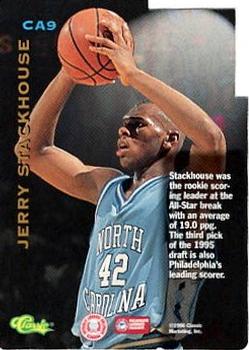 1996 Classic Clear Assets - A Cut Above #CA9 Jerry Stackhouse Back