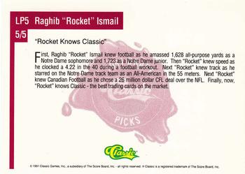 1991 Classic Four Sport - Limited Prints #LP5 Rocket Knows Classic Back