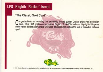1991 Classic Four Sport - Limited Prints #LP8 Rocket Ismail Back