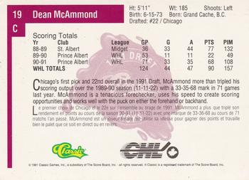 1991 Classic Four Sport - French #19 Dean McAmmond Back