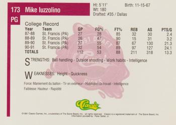 1991 Classic Four Sport - French #173 Mike Iuzzolino Back