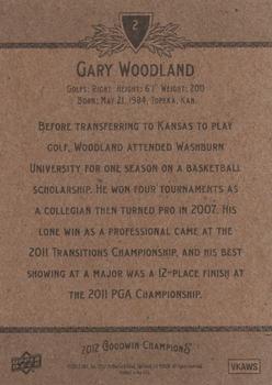 2012 Upper Deck Goodwin Champions #2 Gary Woodland Back