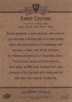 2012 Upper Deck Goodwin Champions #80 Randy Couture Back