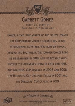 2012 Upper Deck Goodwin Champions #140 Garrett Gomez Back