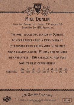 2012 Upper Deck Goodwin Champions #164 Mike Donlin Back