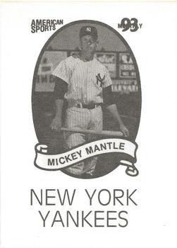 1993 American Sports Monthly (unlicensed) #NNO Mickey Mantle Back