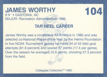 1990-91 Collegiate Collection North Carolina Tar Heels #104 James Worthy Back
