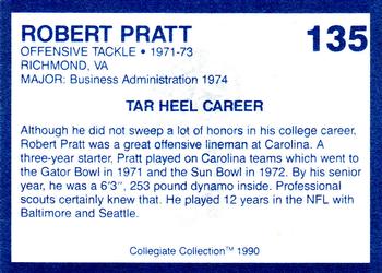 1990-91 Collegiate Collection North Carolina Tar Heels #135 Robert Pratt Back