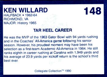 1990-91 Collegiate Collection North Carolina Tar Heels #148 Ken Willard Back