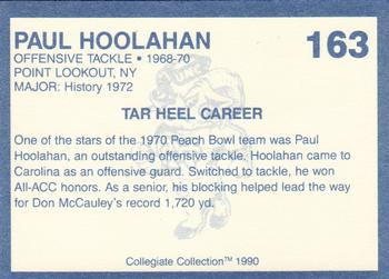 1990-91 Collegiate Collection North Carolina Tar Heels #163 Paul Hoolahan Back