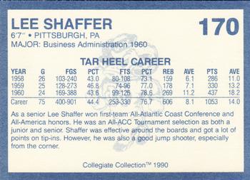 1990-91 Collegiate Collection North Carolina Tar Heels #170 Lee Shaffer Back