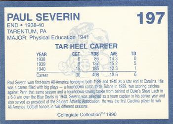 1990-91 Collegiate Collection North Carolina Tar Heels #197 Paul Severin Back