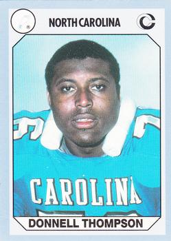 1990-91 Collegiate Collection North Carolina Tar Heels #21 Donnell Thompson Front