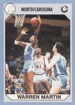 1990-91 Collegiate Collection North Carolina Tar Heels #48 Warren Martin Front