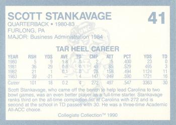 1990-91 Collegiate Collection North Carolina Tar Heels #41 Scott Stankavage Back