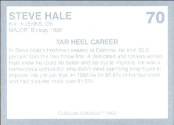 1990-91 Collegiate Collection North Carolina Tar Heels #70 Steve Hale Back
