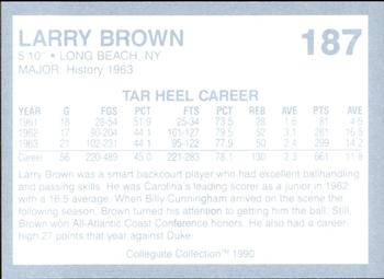 1990-91 Collegiate Collection North Carolina Tar Heels #187 Larry Brown Back