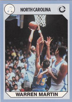 1990-91 Collegiate Collection North Carolina Tar Heels #67 Warren Martin Front