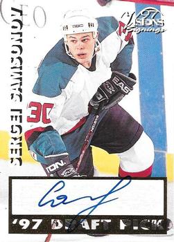 1997 Score Board Visions Signings - Autographs #NNO Sergei Samsonov Front