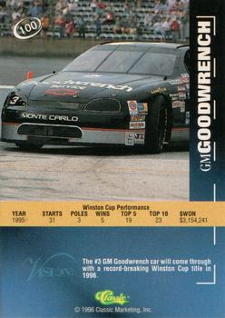 1996 Classic Visions Signings #100 Dale Earnhardt's Car Back