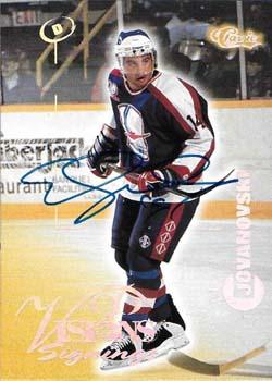 1996 Classic Visions Signings - Autographs Silver #NNO Ed Jovanovski Front