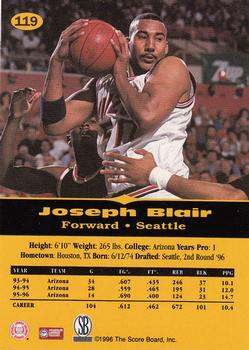 1996-97 Score Board All Sport PPF - Gold #119 Joseph Blair Back