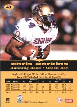 1996-97 Score Board All Sport PPF - Gold #40 Chris Darkins Back