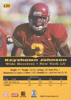 1996-97 Score Board All Sport PPF - Gold #130 Keyshawn Johnson Back