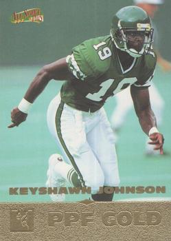 1996-97 Score Board All Sport PPF - Gold #130 Keyshawn Johnson Front