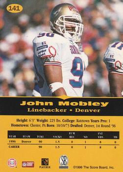 1996-97 Score Board All Sport PPF - Gold #141 John Mobley Back