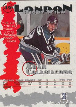 1996-97 Score Board Autographed Collection #49 Adam Colagiacomo Back