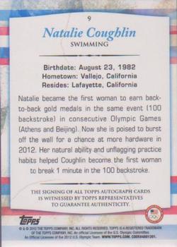 2012 Topps U.S. Olympic Team & Hopefuls - Autographs #9 Natalie Coughlin Back