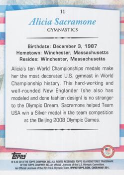 2012 Topps U.S. Olympic Team & Hopefuls - Bronze #11 Alicia Sacramone Back