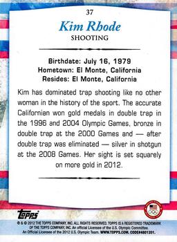 2012 Topps U.S. Olympic Team & Hopefuls - Bronze #37 Kim Rhode Back