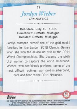 2012 Topps U.S. Olympic Team & Hopefuls - Bronze #78 Jordyn Wieber Back
